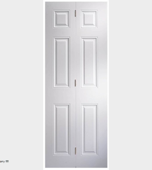 6 Panel Bi-fold White Door