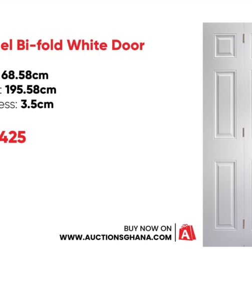 6 Panel Bi-fold white door