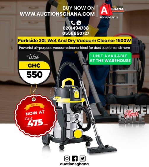 Parkside 30L Wet and Dry Vacuum Cleaner 1500W