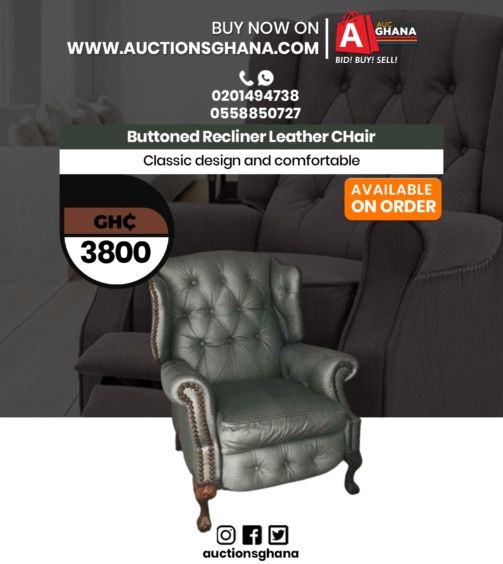 buttoned recliner chair
