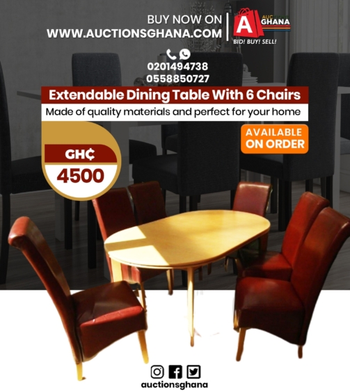 extendable dining table 6 chairs