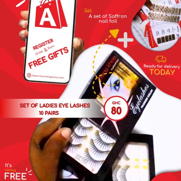 Set of ladies eye lashes 10 pairs
